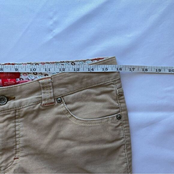 Y2K Mossimo Stretch Khaki Corduroy Flared Pants Size 7 - Picture 13 of 16
